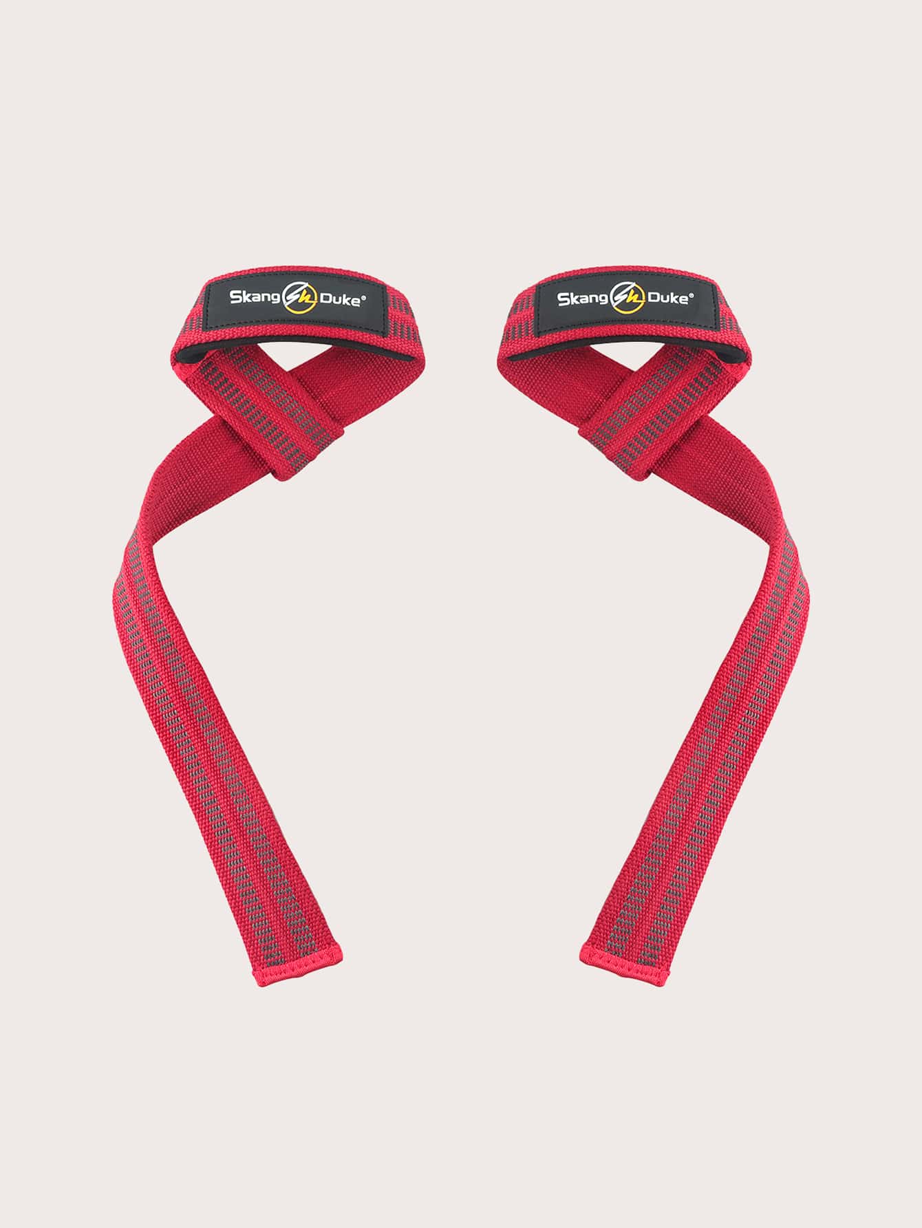 1pair Weighting Lifting Straps - Red - View 1