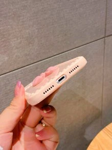 Bowknot Decor Phone Case - Pink - View 4