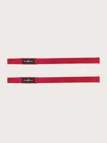 1pair Weighting Lifting Straps - Red - View 3