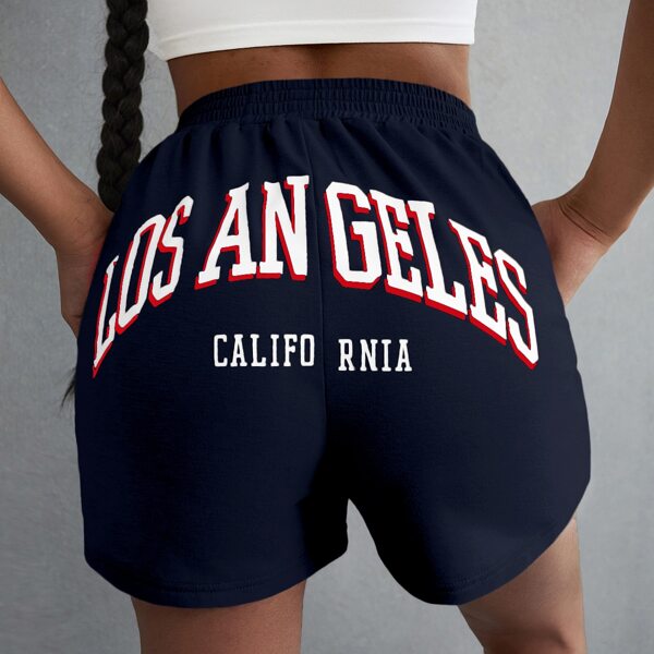 

Letter Graphic Track Shorts, Navy blue