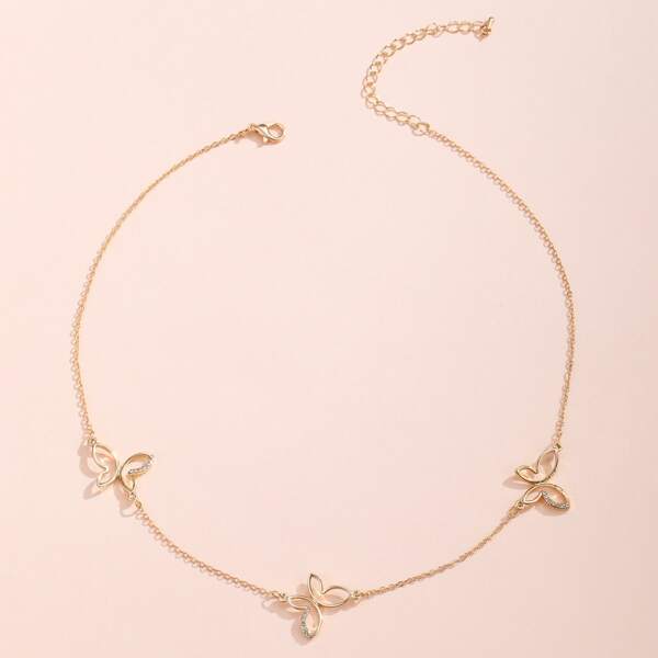 

Butterfly Decor Necklace, Gold