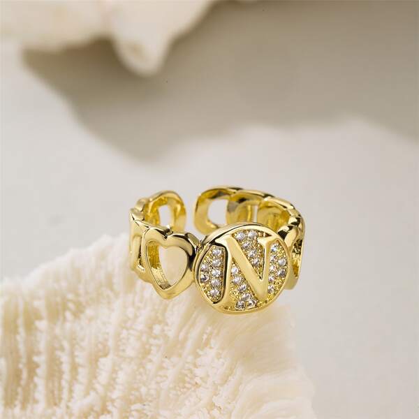 

18K Gold Plated Zircon Decor Ring