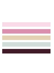 5rolls Solid Color Washi Tape - Multicolor - View 2