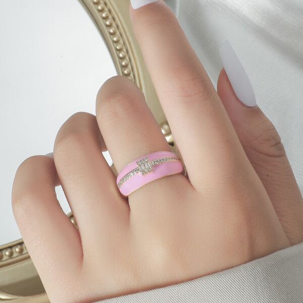 

18K Gold Plated Zircon Decor Cuff Ring
