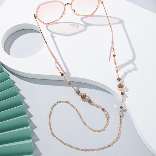 

Rhinestone Glasses Chain, Gold