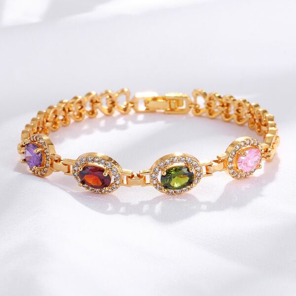 

18K Gold Plated Zircon Decor Bracelet