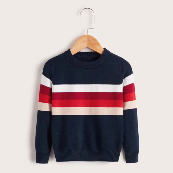 

Toddler Boys Block Striped Sweater, Multicolor