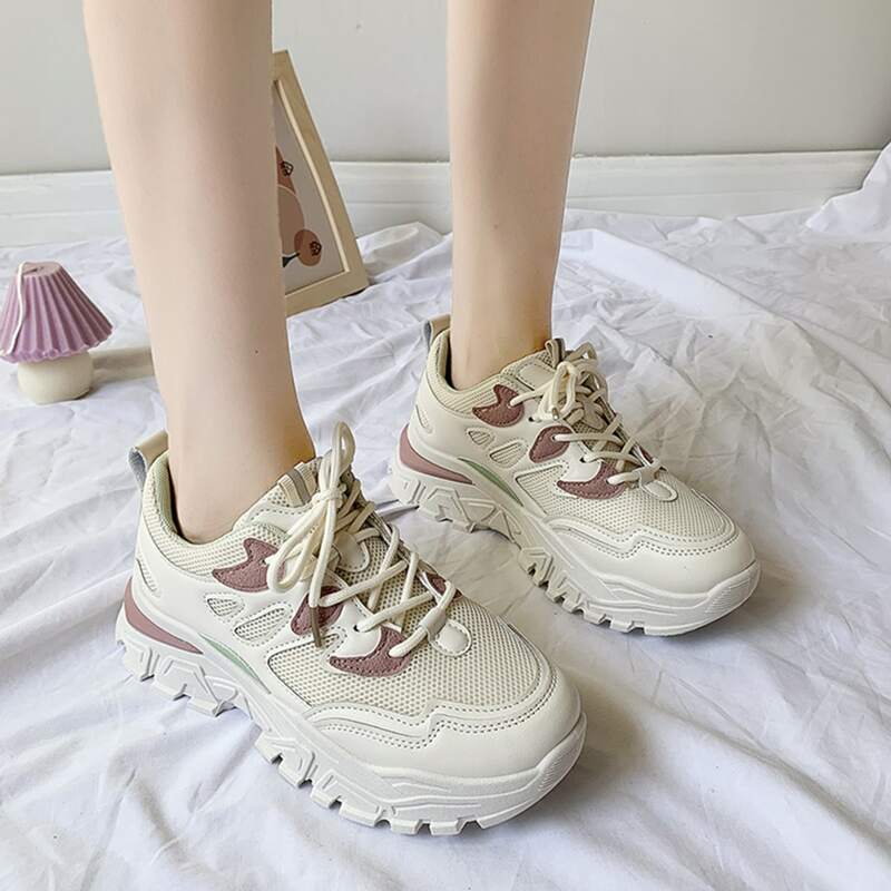 

Lace-up Front Charm Sneakers, Multicolor