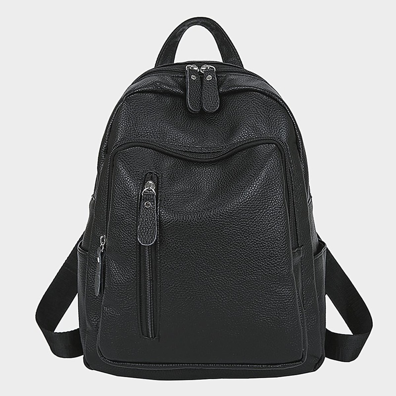 

Minimalist Zip Front Backpack, Black