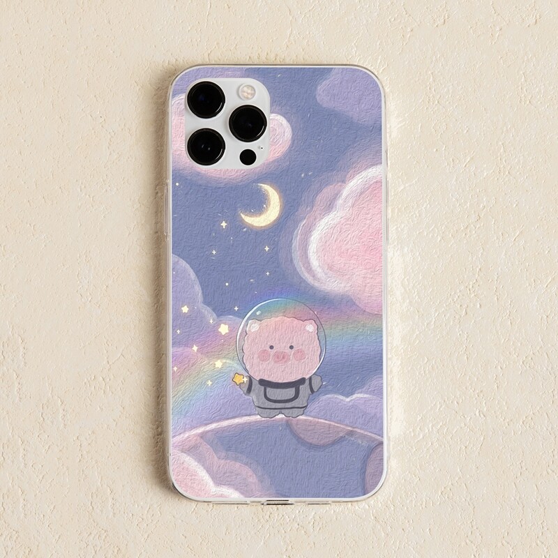 

Cartoon Pig Phone Case, Multicolor