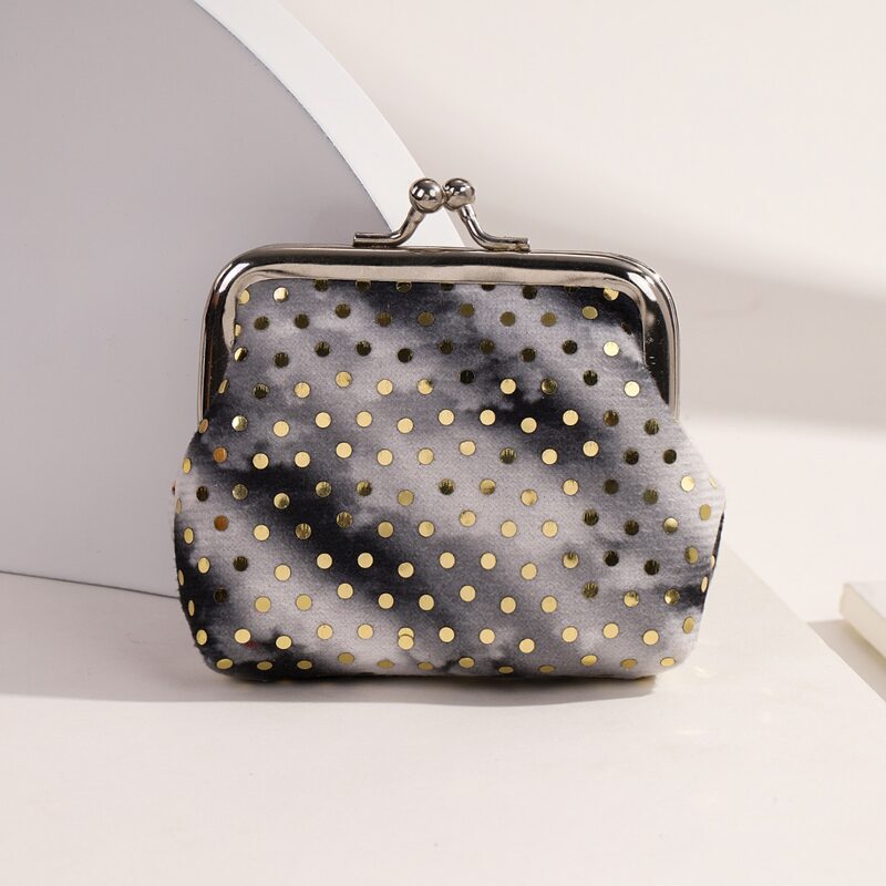 

Polka Dot Pattern Coin Purse, Black and white