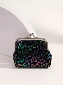 圓點完美女性時尚多功能跳口包輕便現金、身份證、信用卡、可攜式口袋小錢包、口袋錢包、短錢包、時尚現代旅行，在情人節、生日、週年紀念日上為女性、女士、女孩、女學生、老師、雙十一禮物袋的禮物 - 黑色 - 查看 1