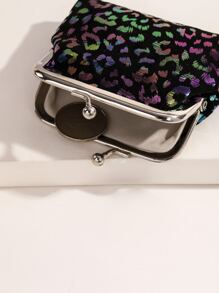 圓點完美女性時尚多功能跳口包輕便現金、身份證、信用卡、可攜式口袋小錢包、口袋錢包、短錢包、時尚現代旅行，在情人節、生日、週年紀念日上為女性、女士、女孩、女學生、老師、雙十一禮物袋的禮物 - 黑色 - 查看 5