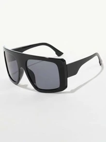 1 Pair Unisex Black Oversized Wrap-Around Fashion , Suitable For Elegant Attire, Travel, Sports, Driving, Festivals, Beach, Electronic Music Festivals, Outings, Summer Accessories, Vacation, Family Outings, Street Style, Sports, Parties, Outdoor Activities, Fishing, Holidays, Vacation - Dark Grey - View 2