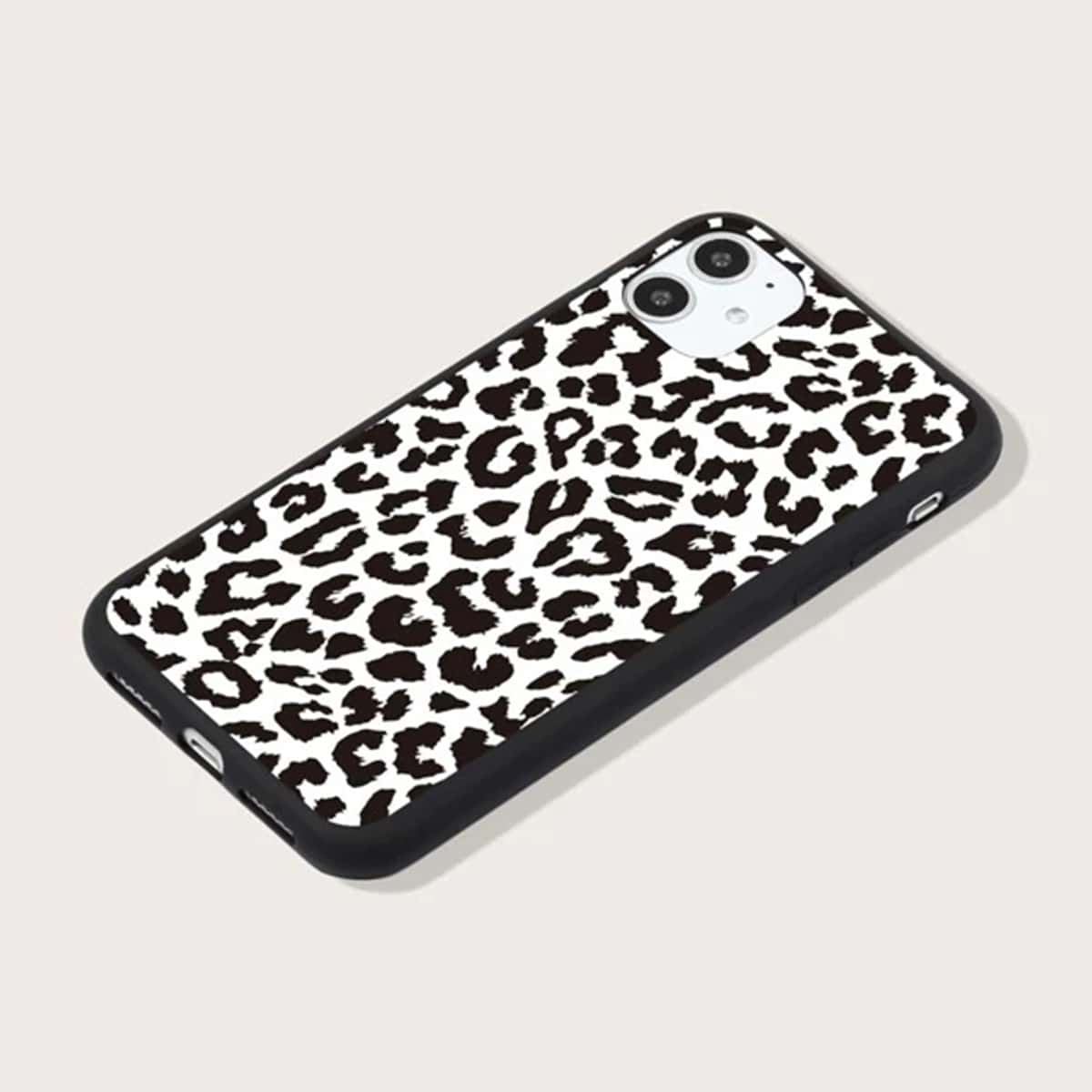 

Leopard Phone Case, Black