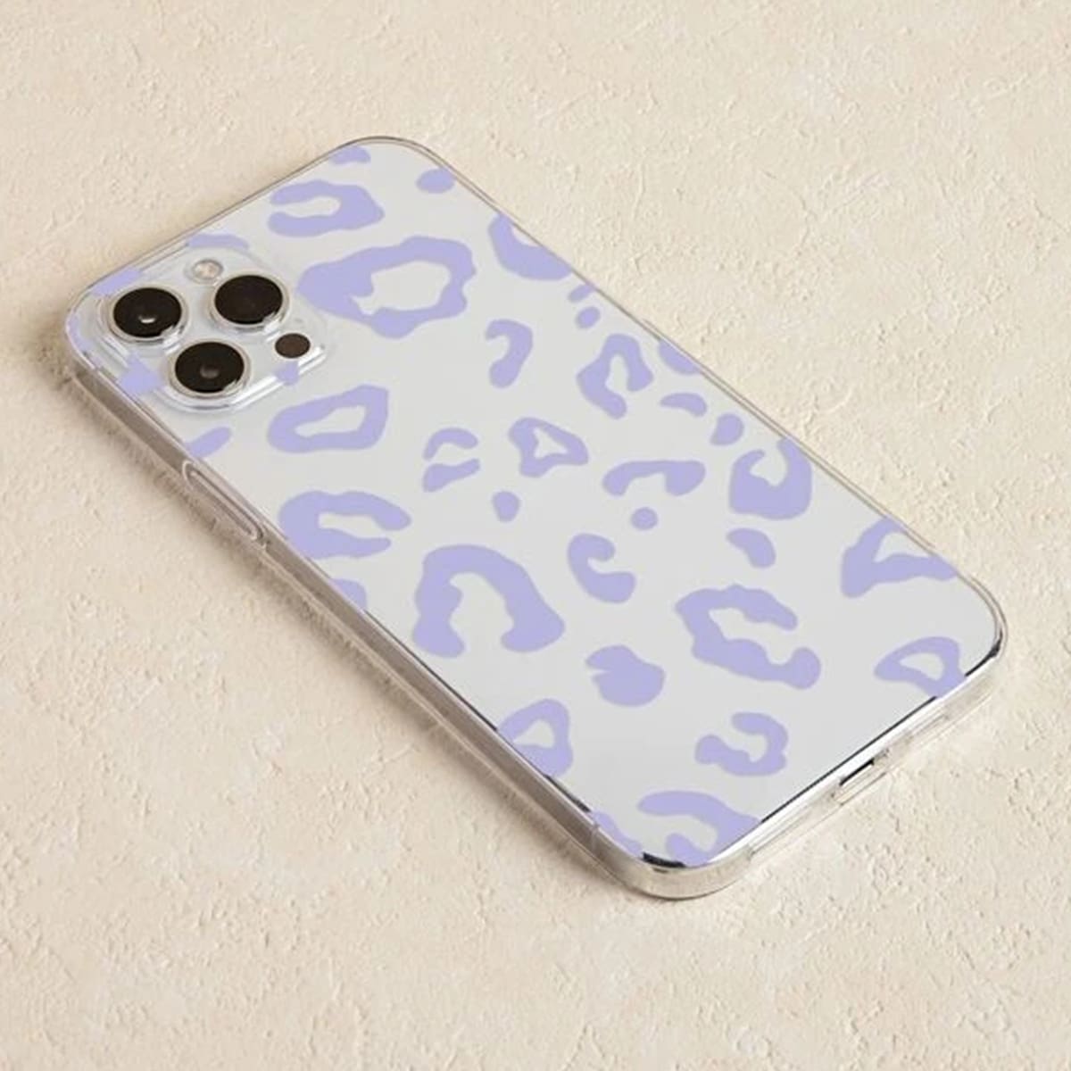 

Leopard Clear Phone Case, Beige