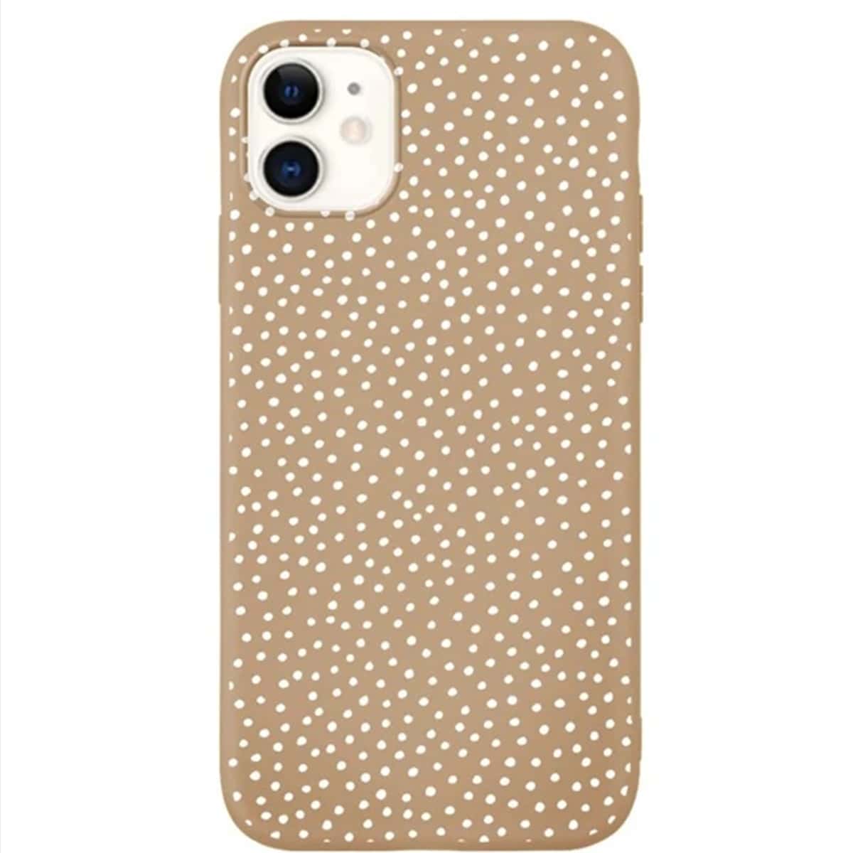 

Dot Pattern Phone Case, Coffee brown