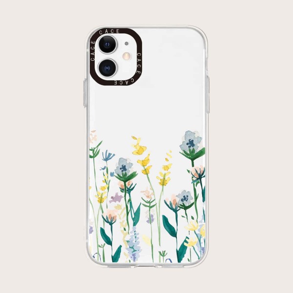 

Flower Painted Clear Phone Case