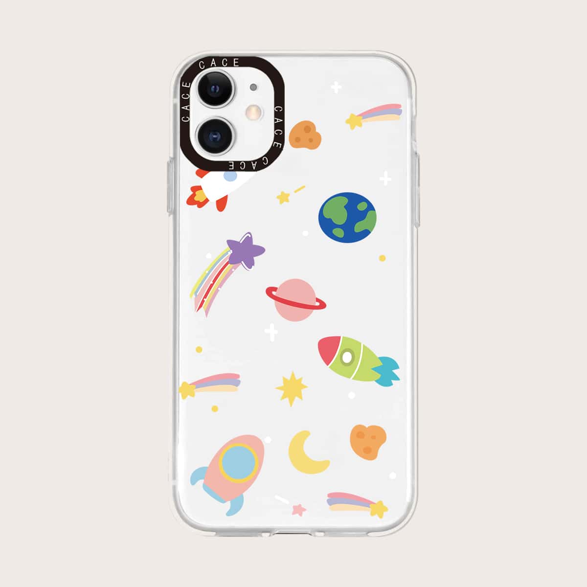 

Cartoon Planet Pattern Phone Case, Green
