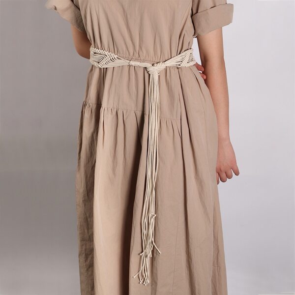 

Solid Rope Belt, Beige