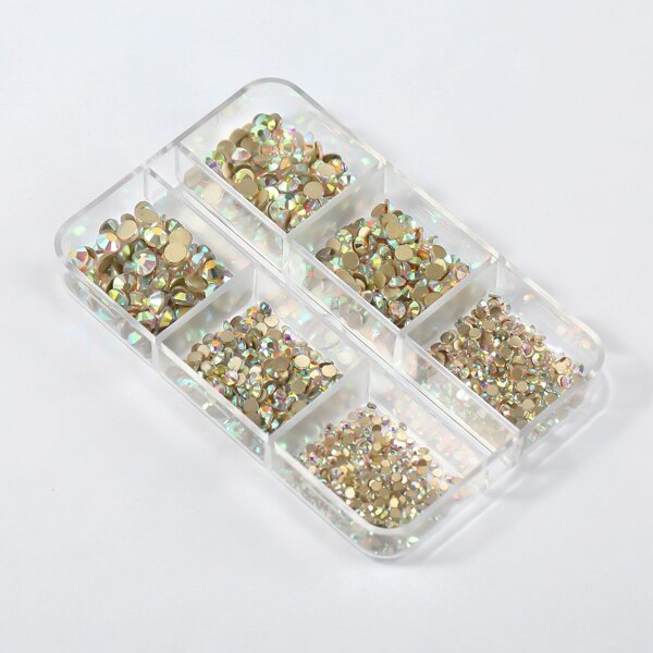 

1box Rhinestone Nail Art Decoration, Multicolor