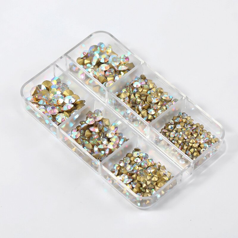 

1box Rhinestone Nail Art Decoration, Multicolor