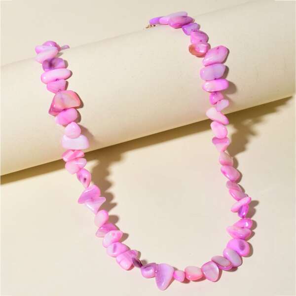 

Natural Shell Necklace, Purple