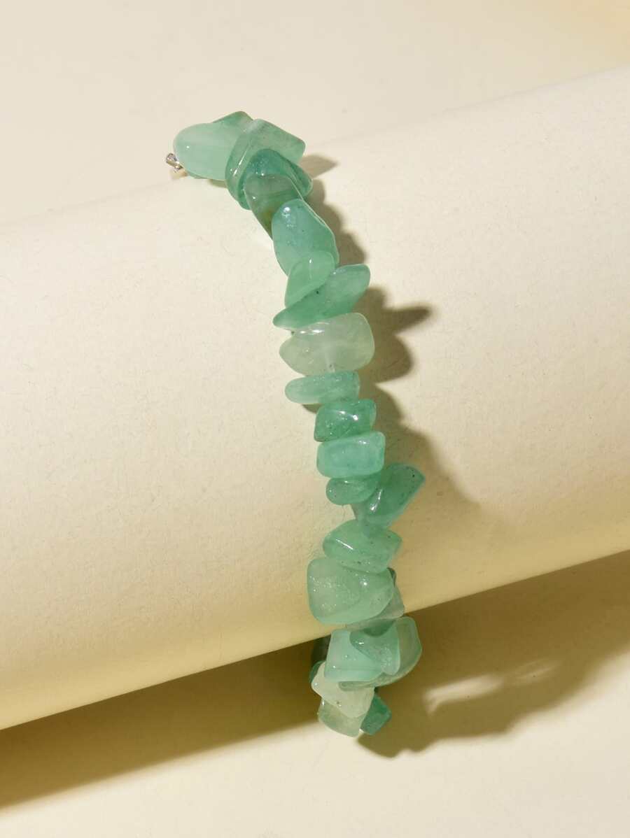 自然石頭手環 - 綠色 - 查看 1