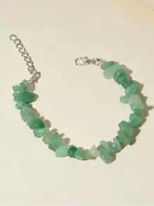 自然石頭手環 - 綠色 - 查看 4