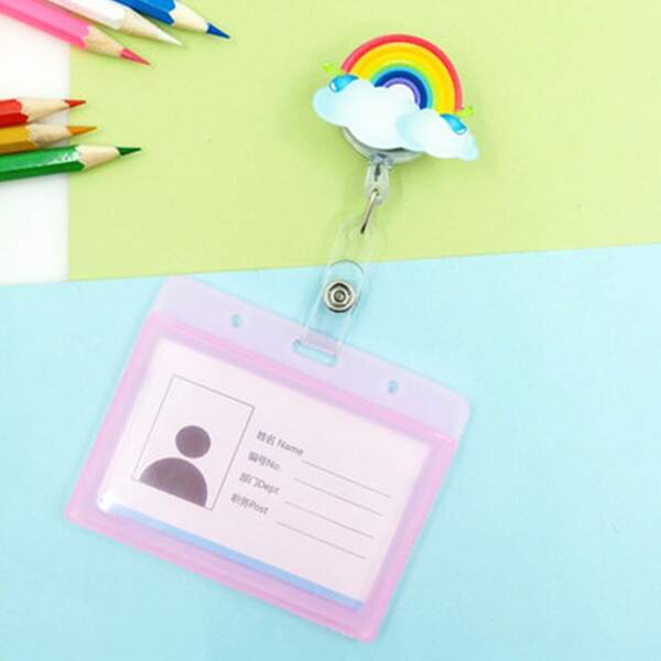 

Rainbow Buckle Card Cover, Pink