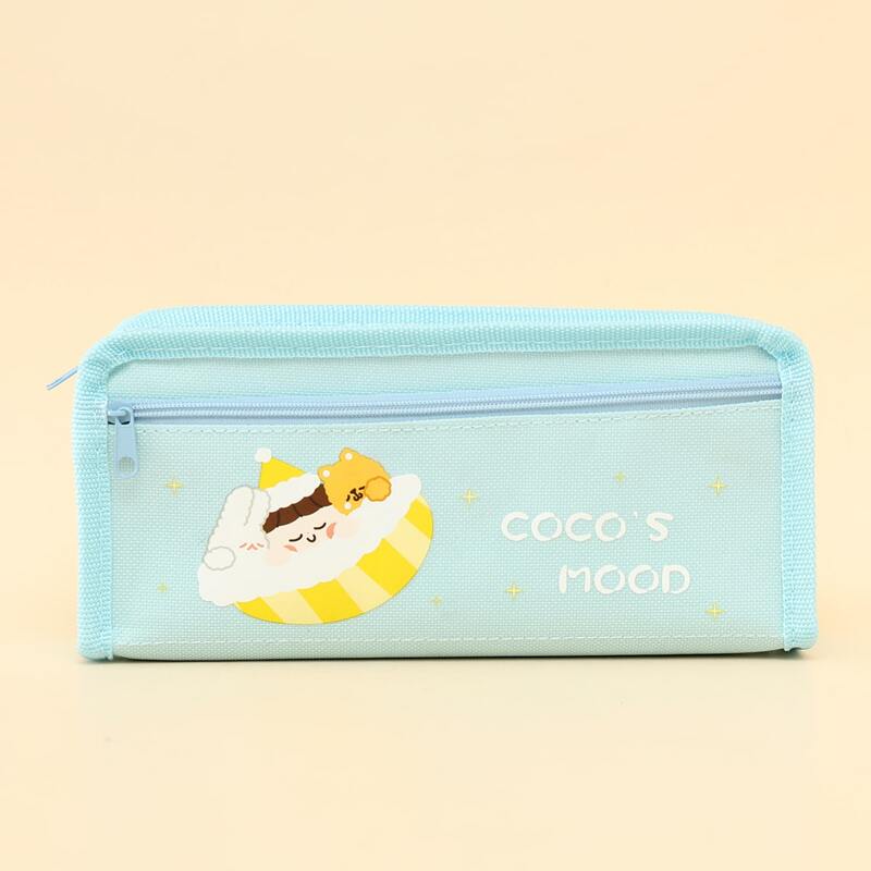 

Cartoon Graphic Pencil Case, Mint blue
