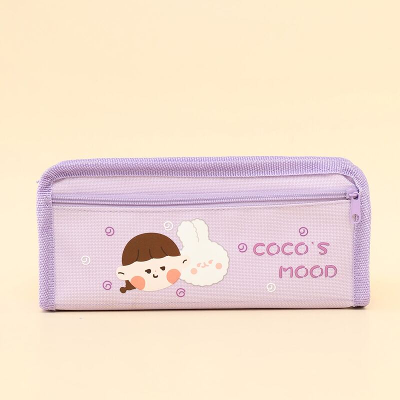 

Cartoon Graphic Pencil Case, Lilac purple