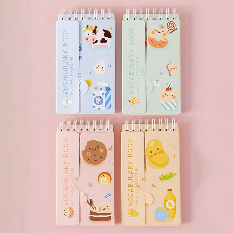 

4pcs Cartoon Graphic Notebook, Multicolor