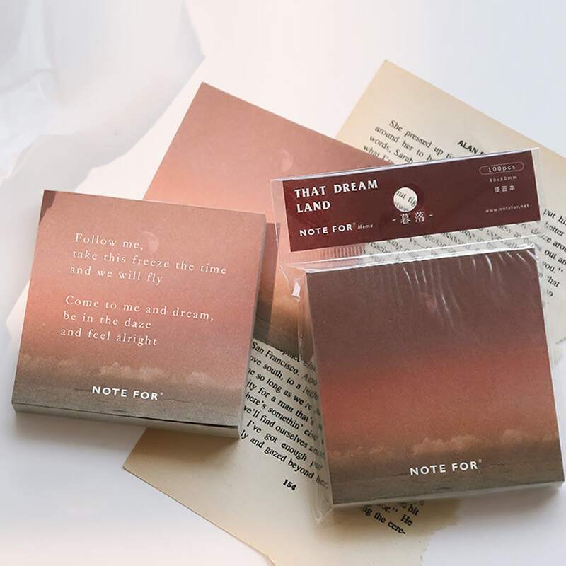 

1pc Landscape Print Random Memo Pad, Multicolor