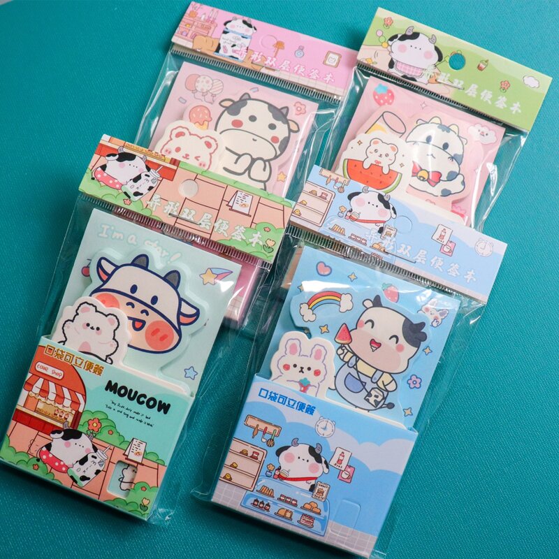 

50pcs Cartoon Graphic Random Memo Paper, Multicolor
