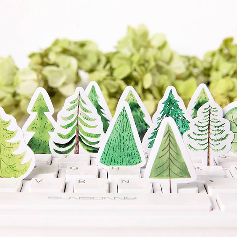 

45pcs Tree Pattern Sticker, Multicolor