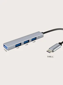 USB 3.1 Type-C4接口USB適配器集線器 - 深灰色 - 查看 3