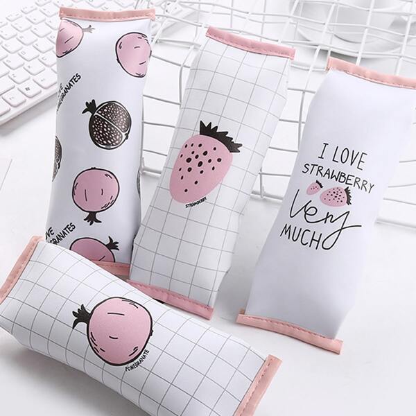 

1pc Fruit Print Random Pencil Case, Multicolor