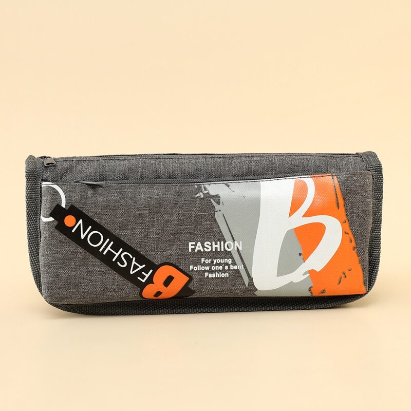 

Letter Graphic Pencil Case, Grey