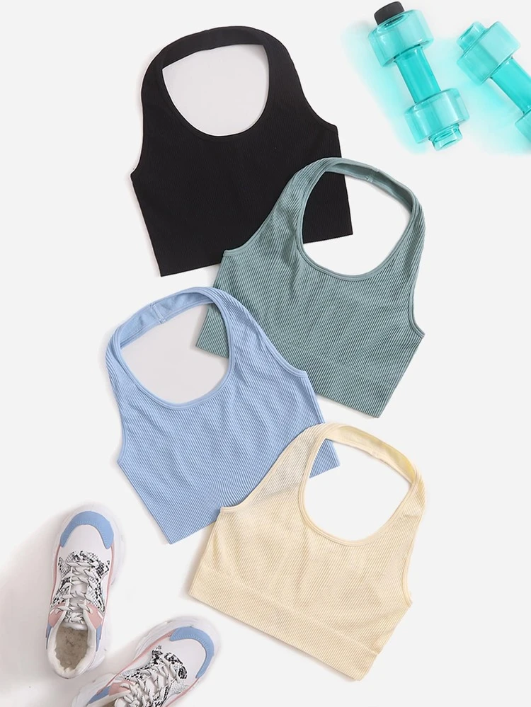 4pcs High Support Seamless Sports Bra