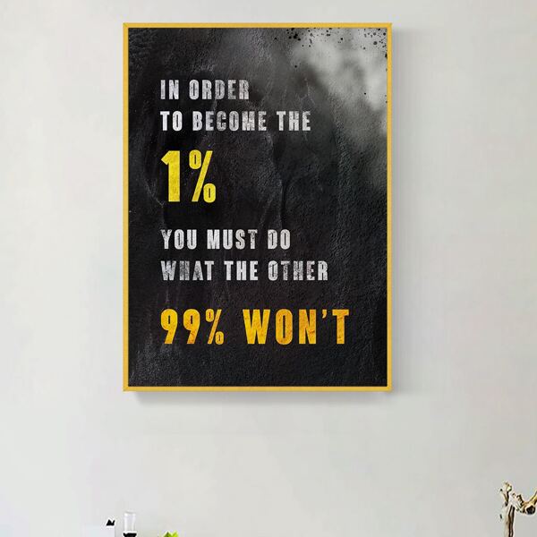

1pc Slogan Graphic Unframed Painting, Multicolor