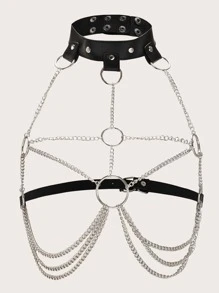 Chain Body Harness Belt - Multicolor - View 1