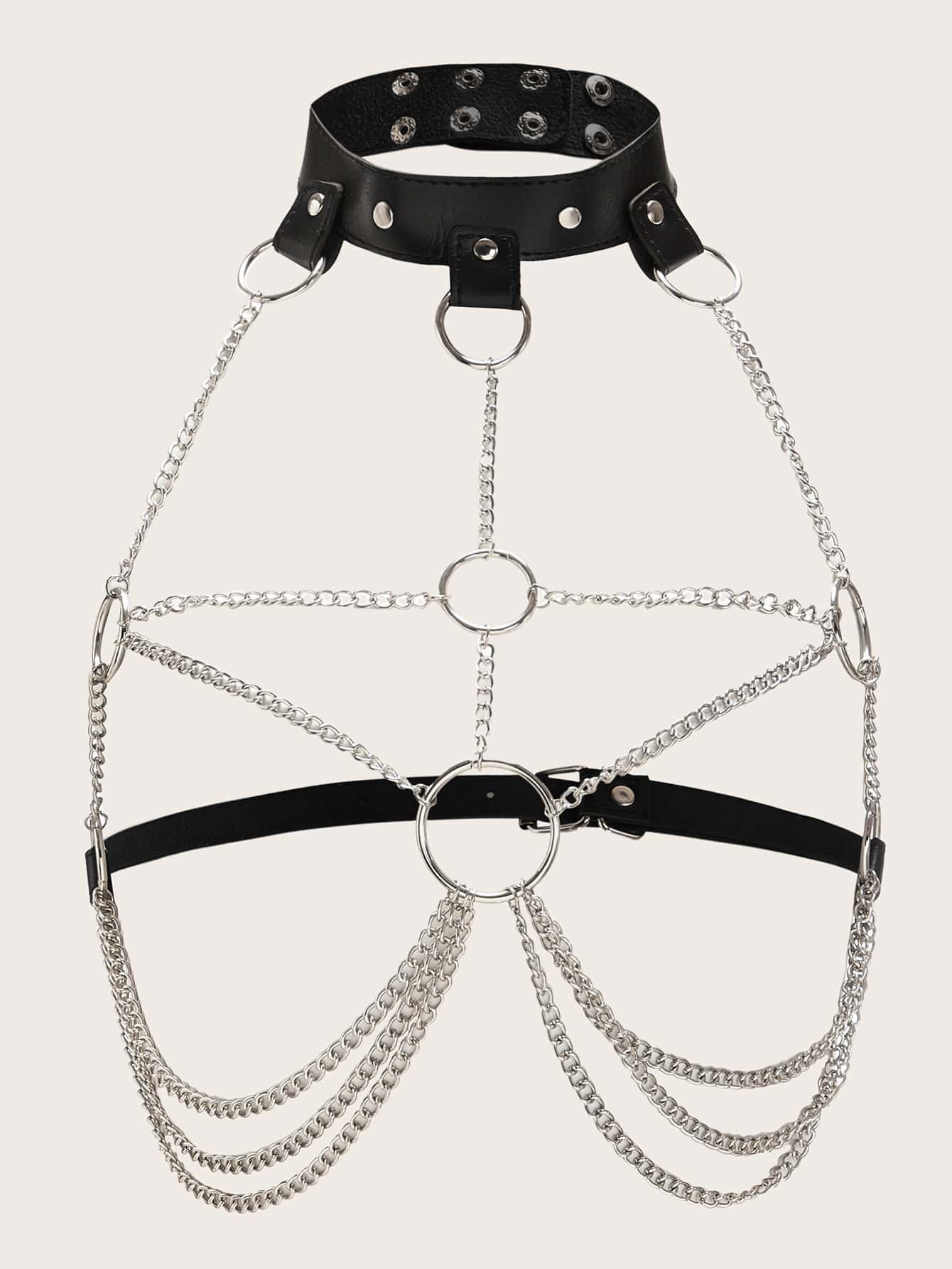 Chain Body Harness Belt - Multicolor - View 1