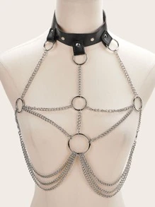 Chain Body Harness Belt - Multicolor - View 2