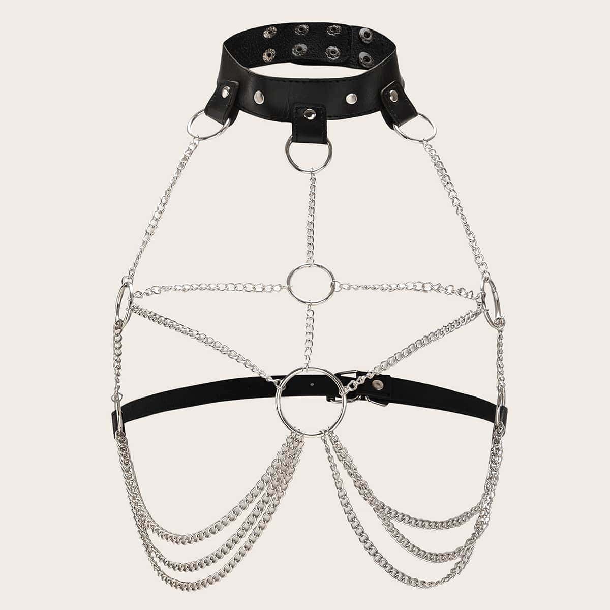 

Chain Body Harness Belt, Multicolor