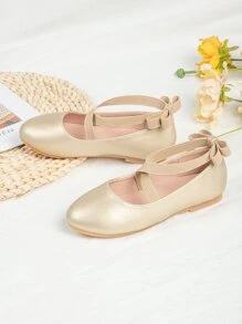 Niñas Bailarinas con diseño de lazo - Dorado - Ver 4