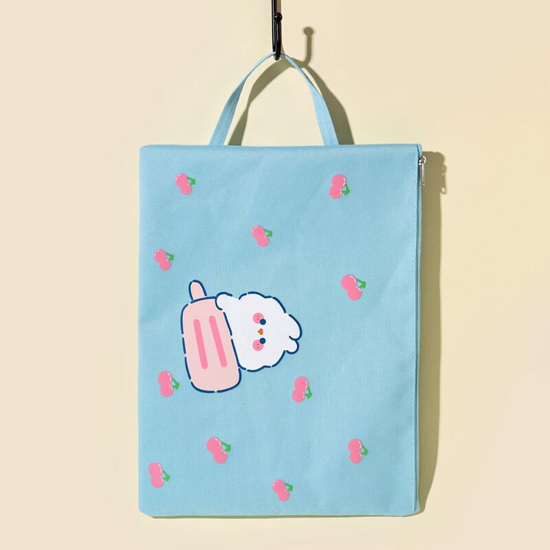 

Cartoon Graphic File Bag, Blue