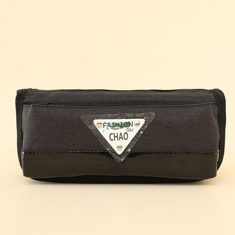 

Patch Detail Pencil Case, Black