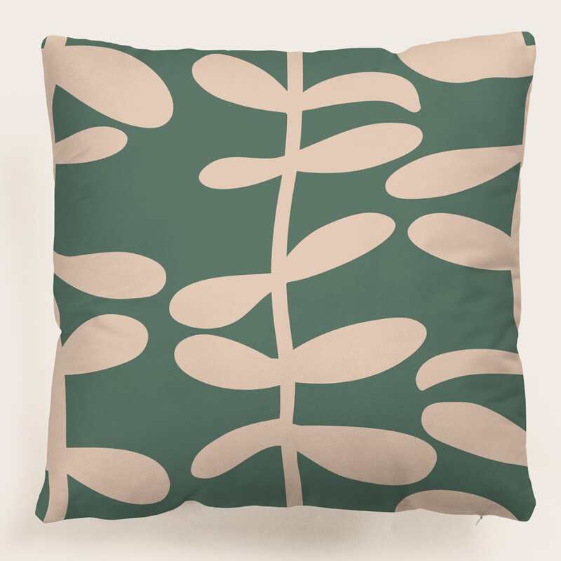 

Abstract Leaf Print Cushion Cover Without Filler, Multicolor