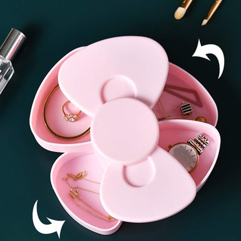 

1pc Bow Shaped Jewelry Storage Box, Pink